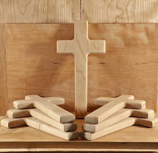 Standard Raw Cherry Wood Cross